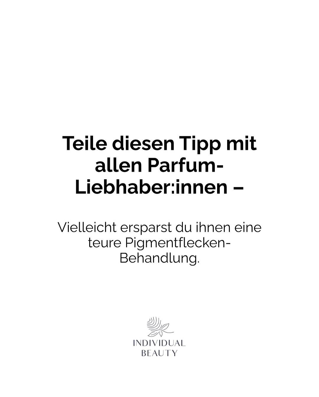☀️✨ Achtung Parfum-Fans!
Manche Duftstoffe können deine Haut lichtempfindlicher machen und so Pigmentflecken fördern.
Ein oft übersehener Grund, warum Flecken trotz guter Pflege entstehen.
In unserem neuen Carousel erfährst du:
💡 Welche Duftstoffe du kennen solltest
💡 Worauf du bei Parfüms achten musst
💡 Wie du deine Haut ganz einfach schützt
Weil schöne Haut kein Zufall ist – sondern das Ergebnis von Wissen + der richtigen Pflege. 💖
#individualbeautywien #pigmentflecken #sonnenschutz #skincaretipps #medicalbeauty #duftwissen #photosensitivität #parfumliebe #summerglow #hautpflegewien #glowfromwithin #ästhetikwien #spfistamust #realbeautyfacts